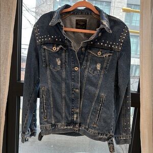 Zara Blue Studded Jean Jacket